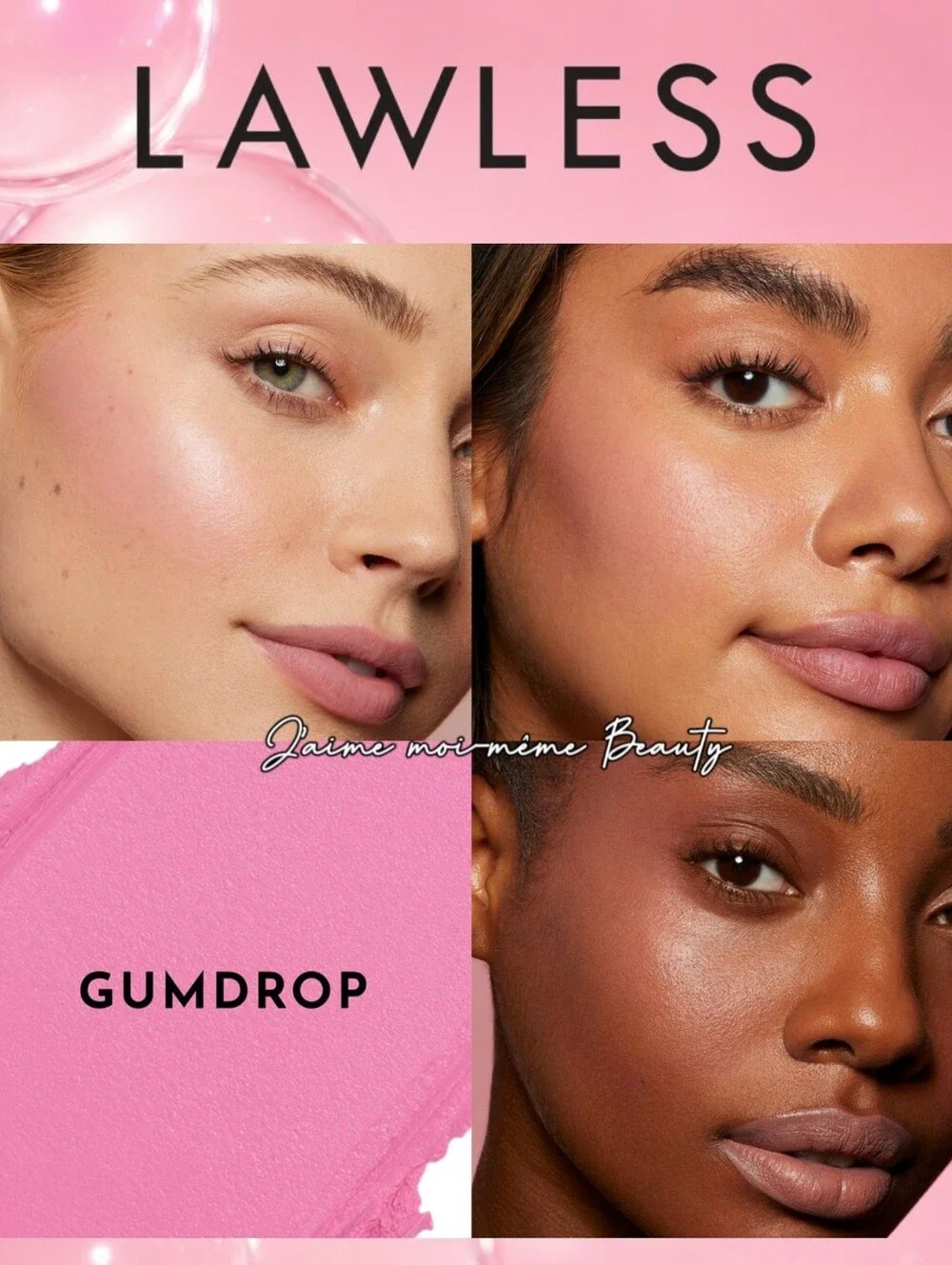 LAWLESS Cream Blush In Gumdrop– Radiant Pink Glow